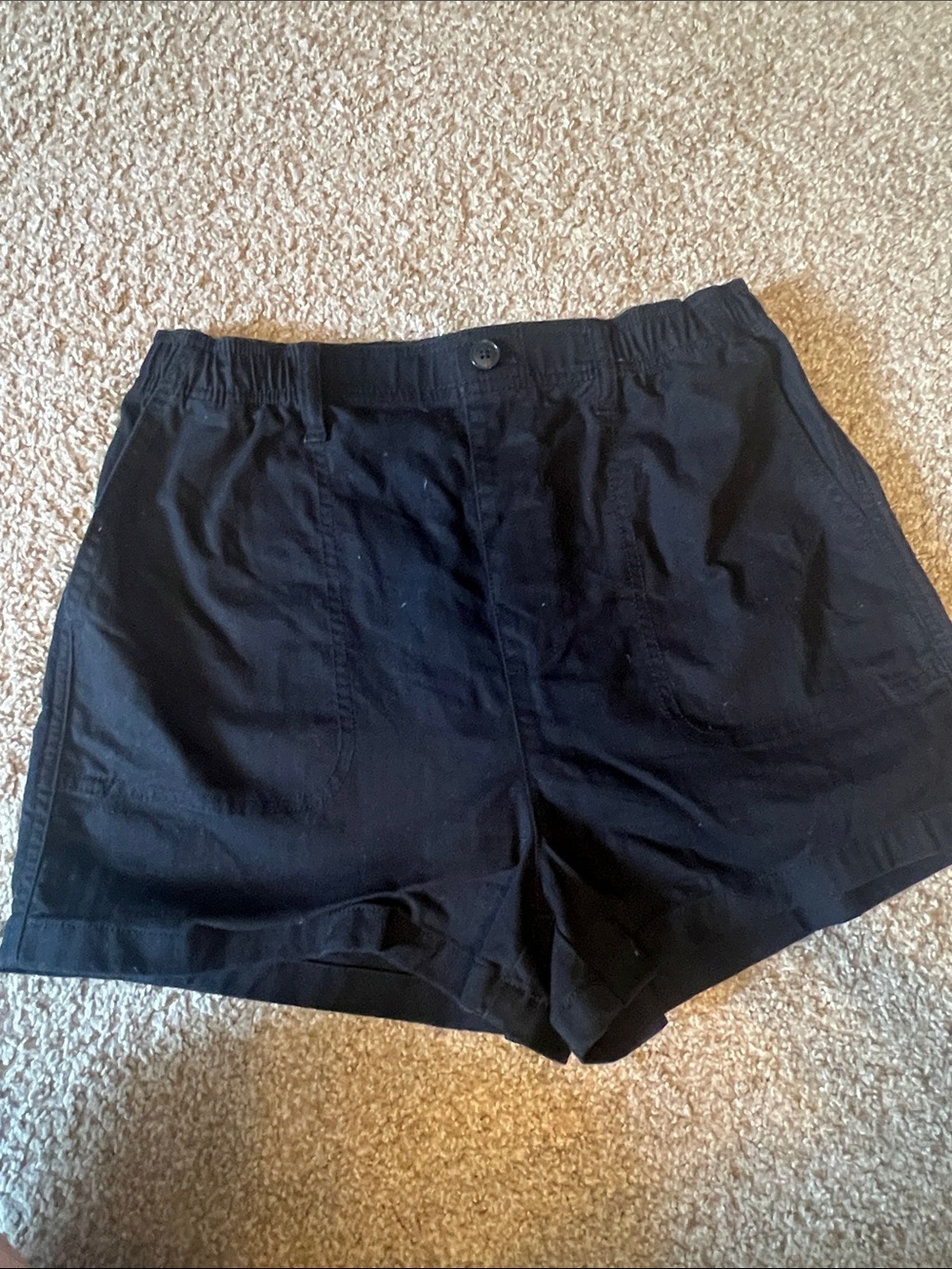 Madewell Black Elastic-Waist Shorts